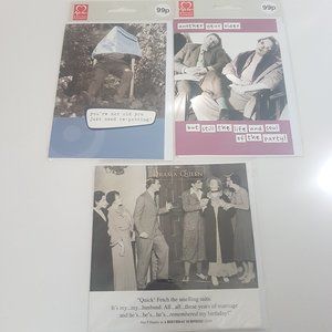 Funny Greeting Cards Lot of 3 NEW DRAMA QUEEN and British Heart Foundation B&W